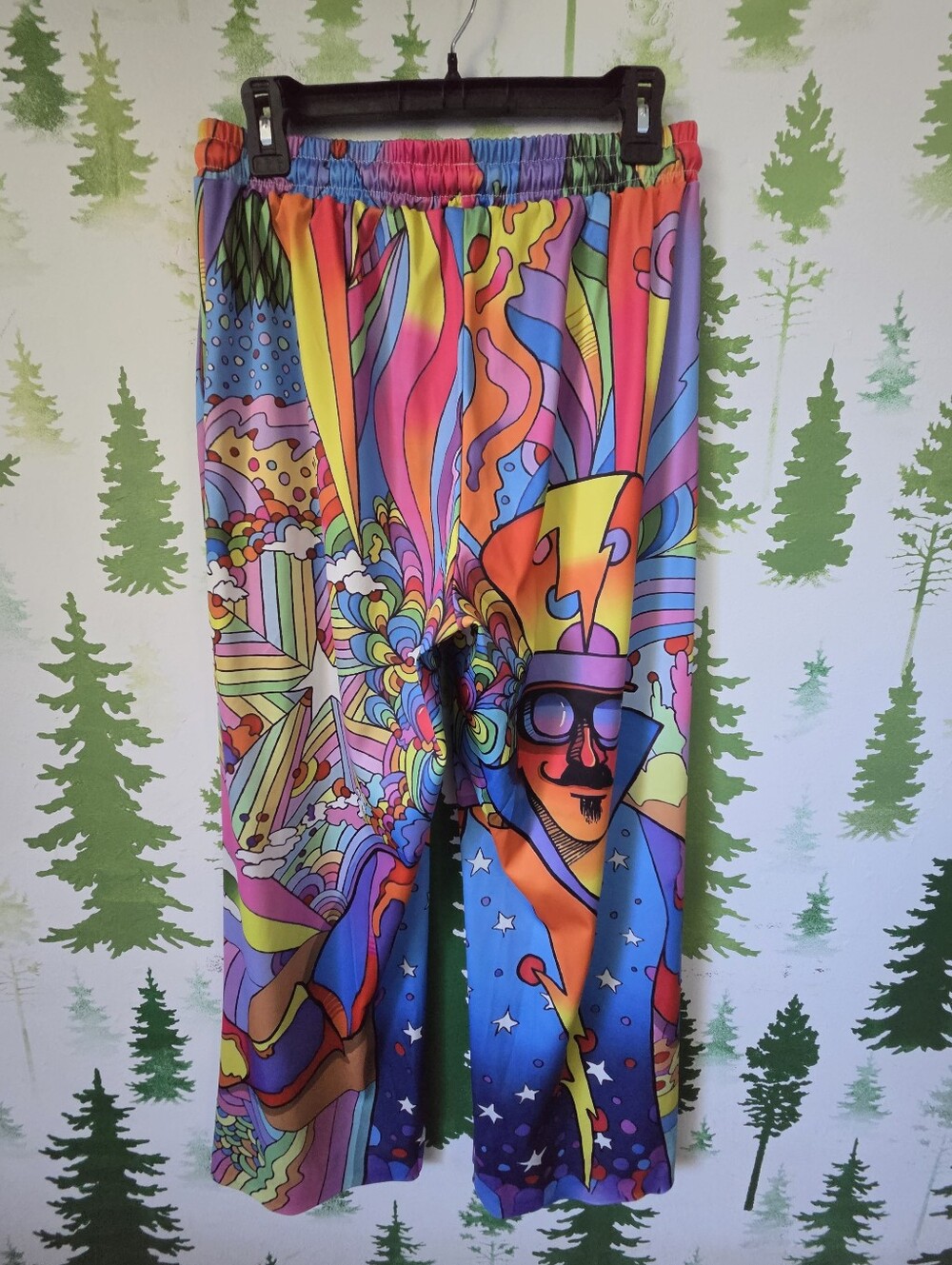 Psychedelic Rainbow Print Pants - Picture 2 of 6